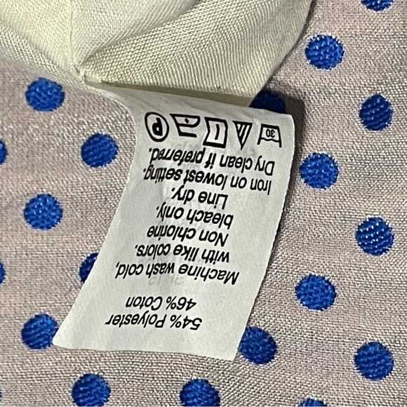 J. Crew Pencil Skirt Size 6 Taupe Blue Polka Dots Preowned - Picture 4 of 7